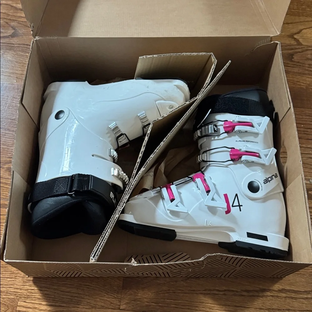 Alpina J4 junior white pink ski boot  - 235